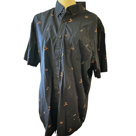 Prana Broderick Slim Fit Shirt, Size XL, Men's, Sharks and Island Print - Picture 2 of 6